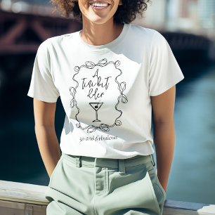 A Tiny Bit Older Black Martini Birthday Party T-Shirt