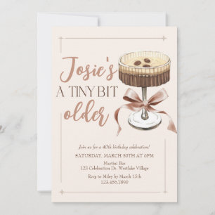 A Tiny Bit Older, Martini, Espresso Birthday Invitation