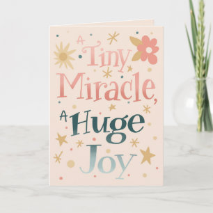A Tiny Miracle A Huge Joy New Baby Congratulations Card