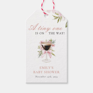 A Tiny One Espresso Martini Baby Shower Gift Tags