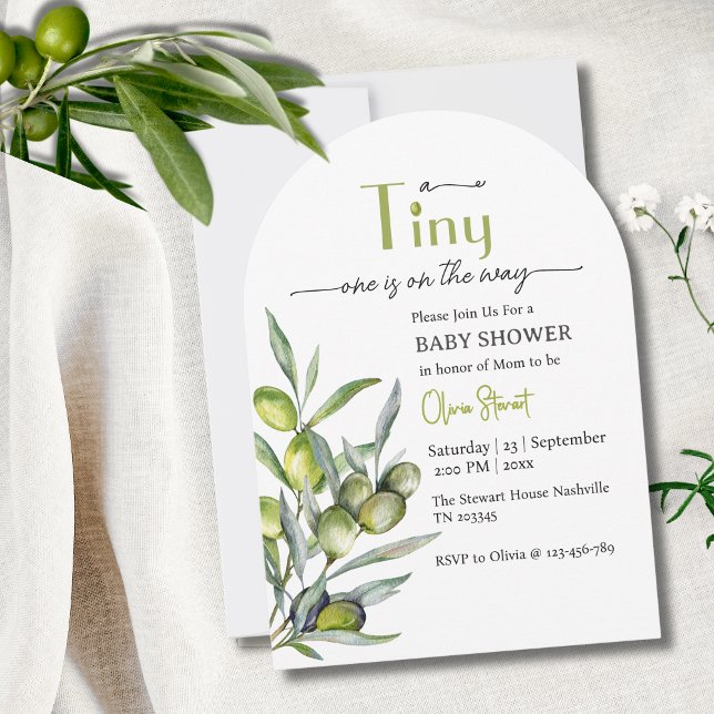 A tiny one is on the way Baby Shower Invitation (Creator Uploaded)