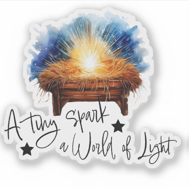 A tiny spark a world of Light manger christmas (Front)