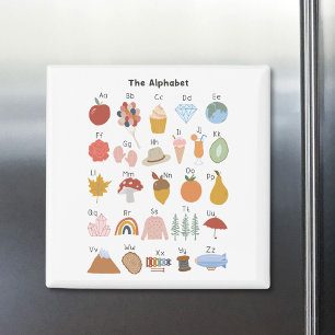 A to Z Alphabet with Pictures Kids Magnet