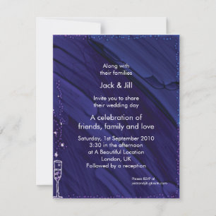 a Toast! (blue) 4.25x5.5 Invitation