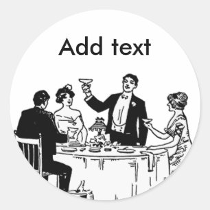 A toast classic round sticker