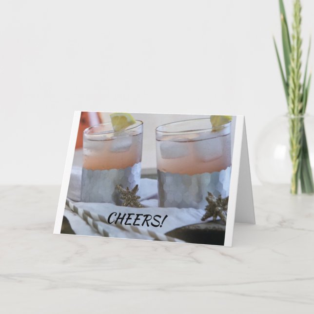 *A TOAST THIS HOLIDAY SEASON* CHEERS! CARD (Front)