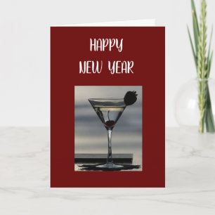 A TOAST TO A "HAPPY NEW YEAR" HOLIDAY CARD