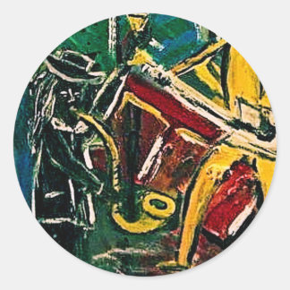 A TOAST TO THE BOOGIE CLASSIC ROUND STICKER