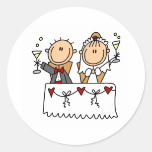 A Toast To The Bride And Groom Sticker