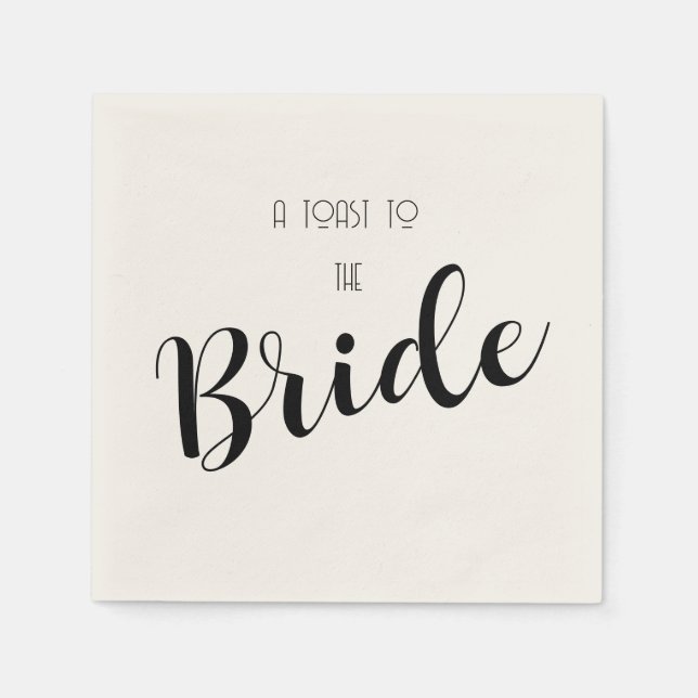 A Toast to the Bride Napkin (Front)