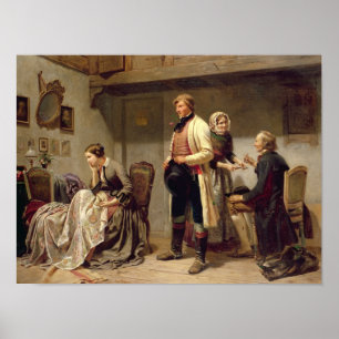 A toast to the engaged couple poster