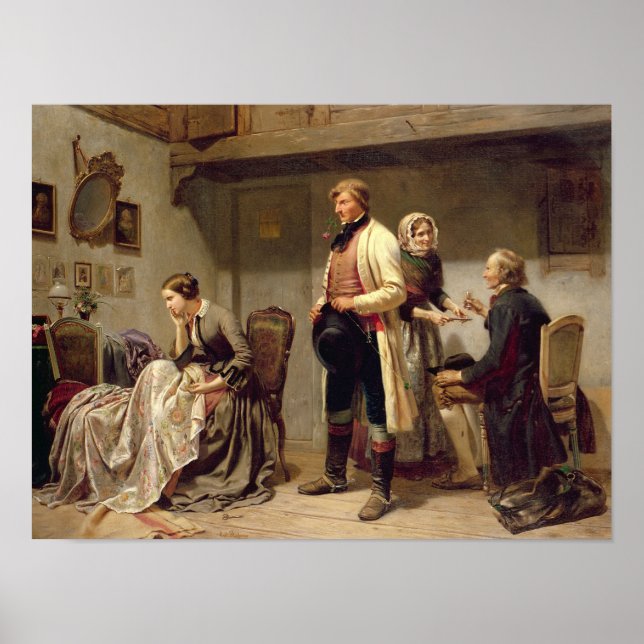 A toast to the engaged couple poster (Front)