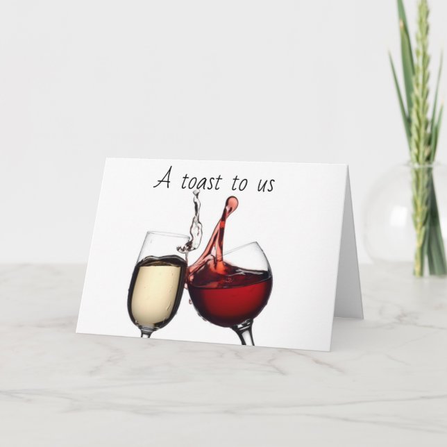 **A TOAST TO US** ON OUR *1st ANNIVERSARY* Card (Front)