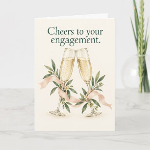 A Toast to You Engagement Congratulations Card