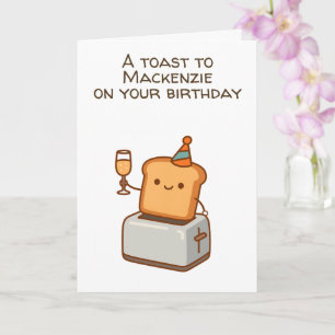 A Toast to You on Your Birthday Personalised Card