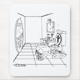 A Toilet Embarrassed by a Butt Crack Mouse Mat