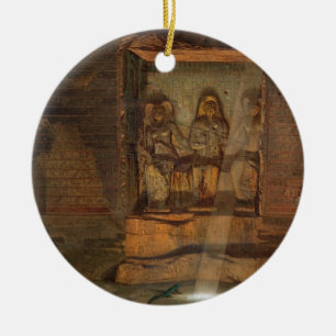 A Tomb at El-Kab, one of 24 illustrations produced Ceramic Tree Decoration