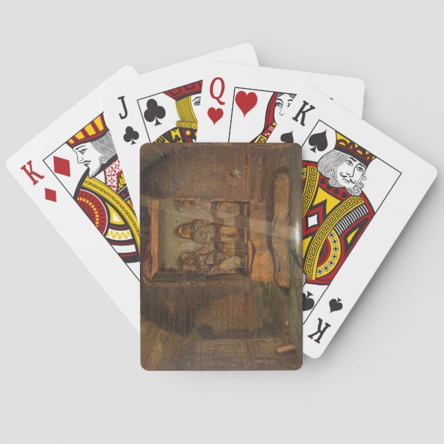 A Tomb at El-Kab, one of 24 illustrations produced Playing Cards (Back)