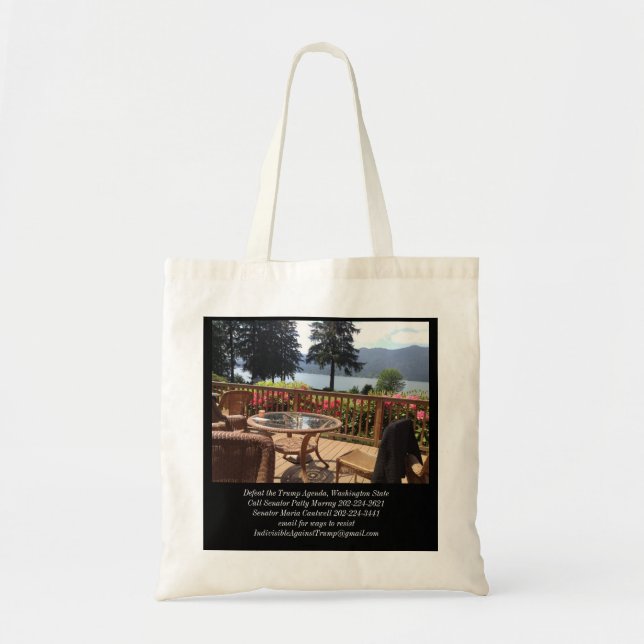 a tote against Trump Bag (Front)