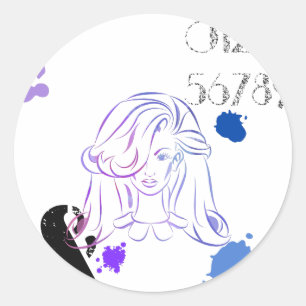 A Touch of Colour Watercolor Splatters Classic Round Sticker