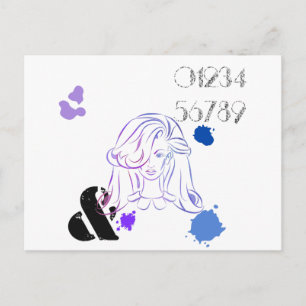 A Touch of Colour Watercolor Splatters Postcard