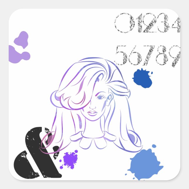 A Touch of Colour Watercolor Splatters Sticker (Front)