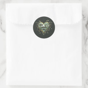 A touch of elegance: Happy Mother's Day.  Classic Round Sticker