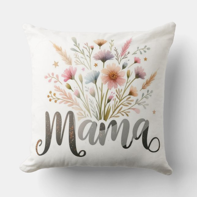 A Touch of Floral Love for Mama Cushion (Front)