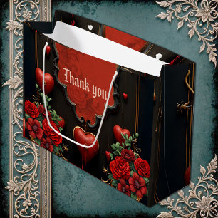 A touch of gothic, hearts and eternal connection. large gift bag