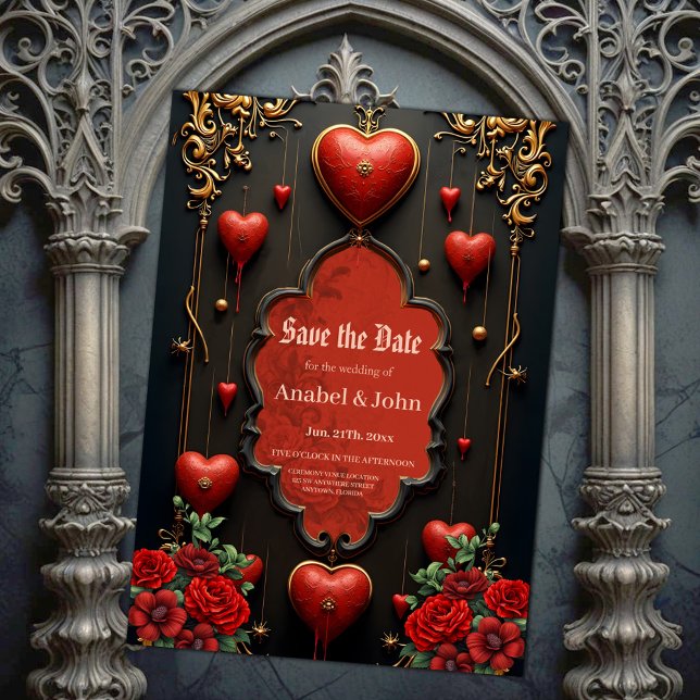 A touch of gothic, hearts and eternal connection.  save the date (Creator Uploaded)