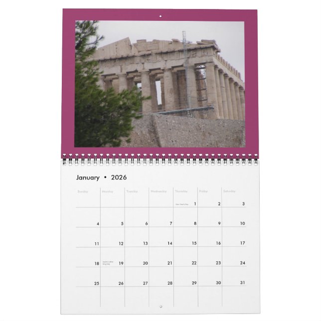 A Touch of Greece Calendar (Jan 2026)