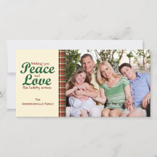 A Touch Of Holiday Plaid Photo Card