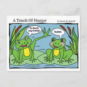 "A Touch of Humour" Frogs Massage Comic Postcard