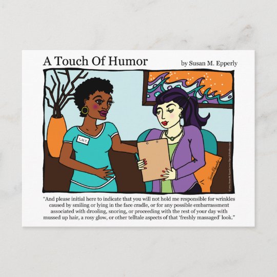 A Touch Of Humour Massage Informed Consent Comic Postcard Uk