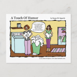 "A Touch of Humour" Massage Laundry Comic Postcard