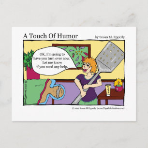 "A Touch of Humour" Spatula Massage Therapy Comic Postcard