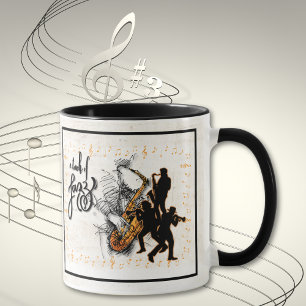 A Touch of Jazz – Elegant Saxophone Mug