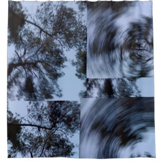 a touch of Mediterranean forest at dusk Shower Curtain