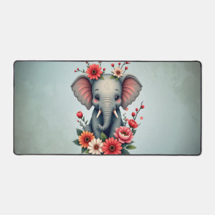 A touch of summer: The baby elephant Desk Mat