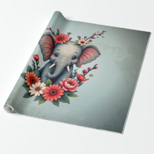 A touch of summer: The baby elephant  Wrapping Paper