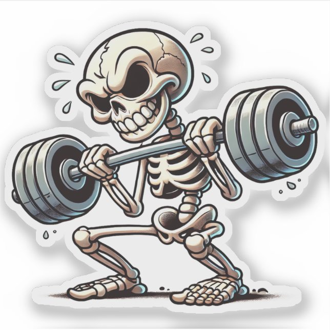 A tough skeleton working out  (Front)
