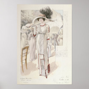 A town dress, from 'Les Grandes Modes de Paris' Poster