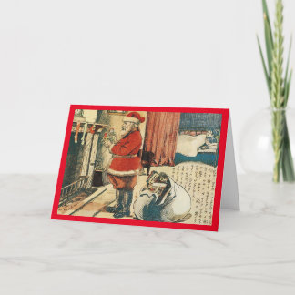 A traditional Japanese Christmas Card. Holiday Card