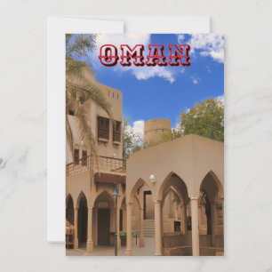 A traditional Omani architectural scene Holiday Card
