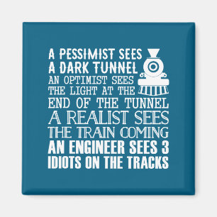 A Train Engineer And 3 Idiots Funny Joke  Magnet