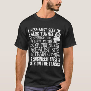 A Train Engineer And 3 Idiots Funny Joke T-Shirt