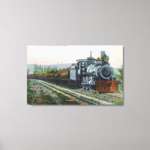 A Train of LogsCoos Bay, OR Canvas Print
