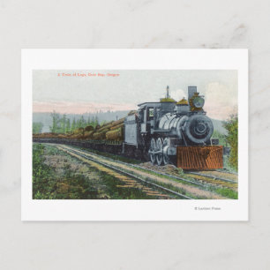 A Train of LogsCoos Bay, OR Postcard