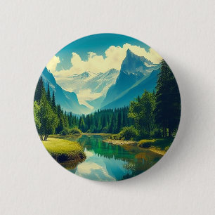A tranquil beauty 6 cm round badge