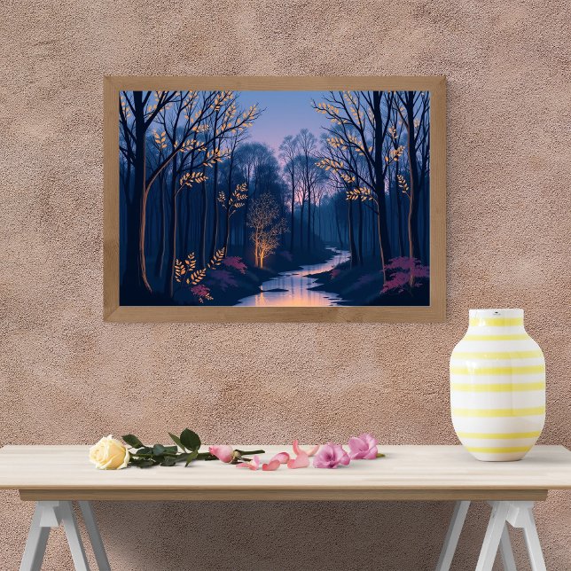 A Tranquil Dusk in the Enchanted Forest Poster (Creator Uploaded)